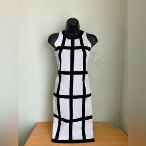 White Dress With Black Stripes